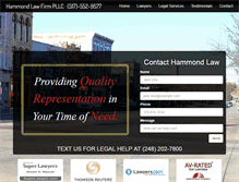 Tablet Screenshot of hammondlawfirmmi.com